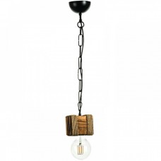 Φωτιστικό Κρεμαστό 10cm E27 230V Ξύλινο με σχοινί 5318-1